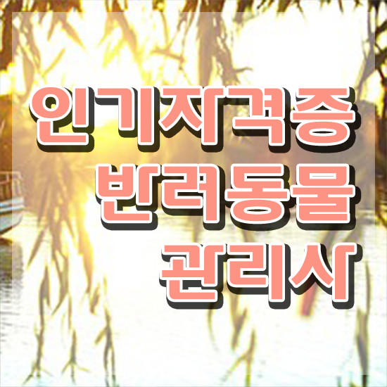  반려동물복지관리사 , 반려동물관리사 자격증 직장인도 쉽게 합격정보 핵심 정보 가득