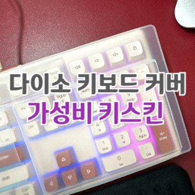 다이소 키보드 커버 천원 키스킨 범용성 좋네 앱코 mk108