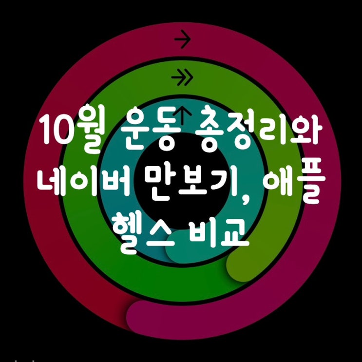  10월 운동 총정리와 네이버 만보기, 애플 헬스 비교