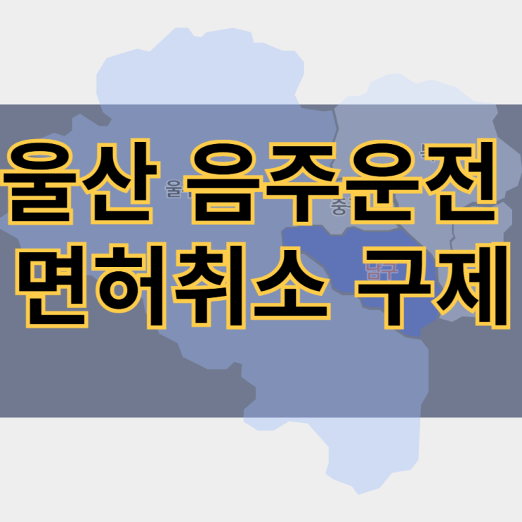  울산음주운전 면허취소구제 행정사의 상담 사례