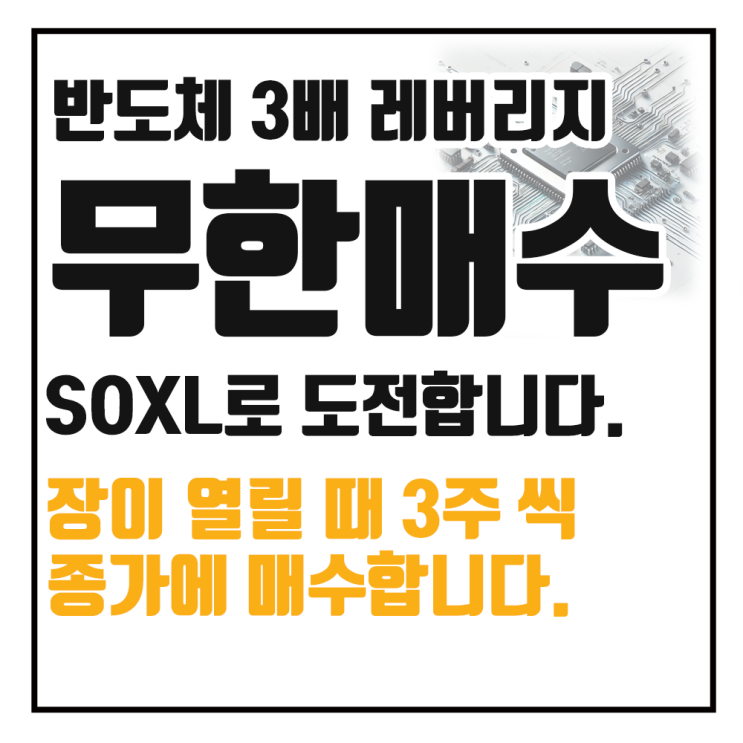  현재 진행중인 SOXL 무한 매수 이유와 방식
