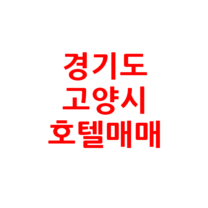  경기도 고양시 소형 모텔 호텔 매매