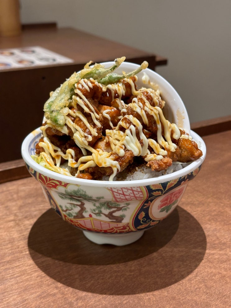  망포동맛집 천애부히쇼우 가라아게 덮밥과 돈가스 우동 아이와 저녁식사