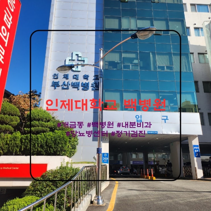  개금 인제대학교 백병원 당료병센터 피검사 결과