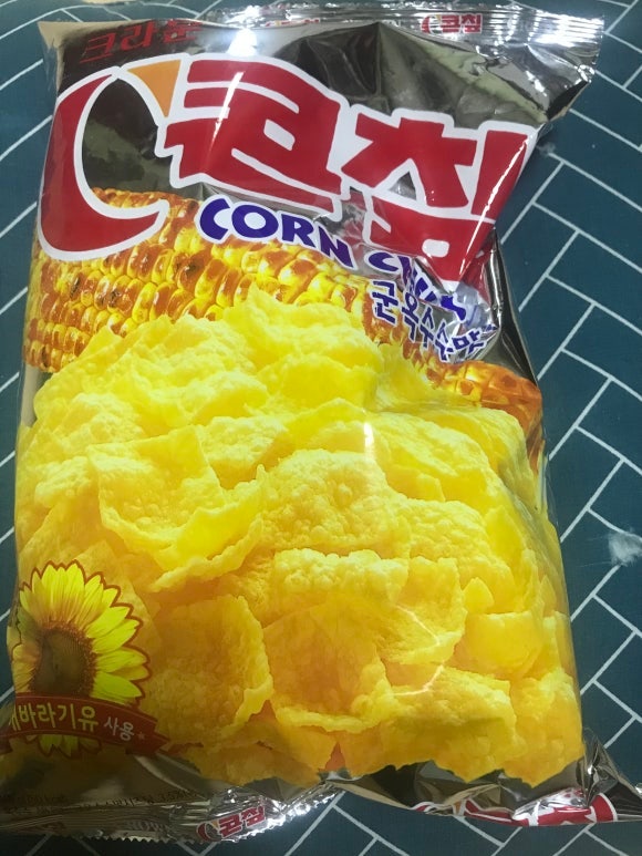 크라운 콘칩 군 옥수수 맛 후기