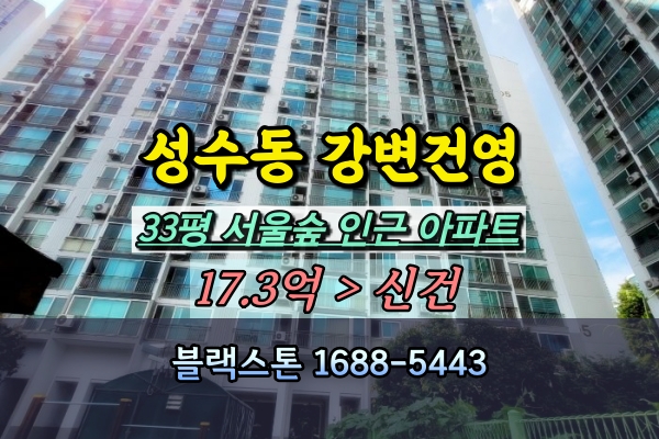 성수동 강변건영아파트 경매 33평
