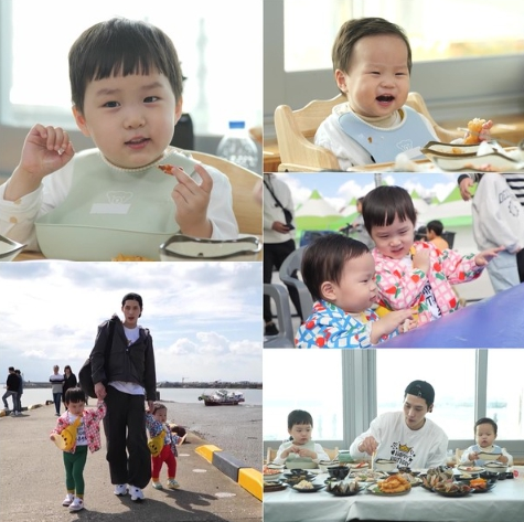 ‘<b>슈돌</b>’ <b>김준호</b>-<b>은우</b>-정우 삼부자, ‘먹깨비’ 은우 3살 생일... 