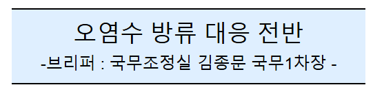 <b>후쿠시마 원전</b> 오염수 <b>방류</b> 관련 일일브리핑(256차, 서면)