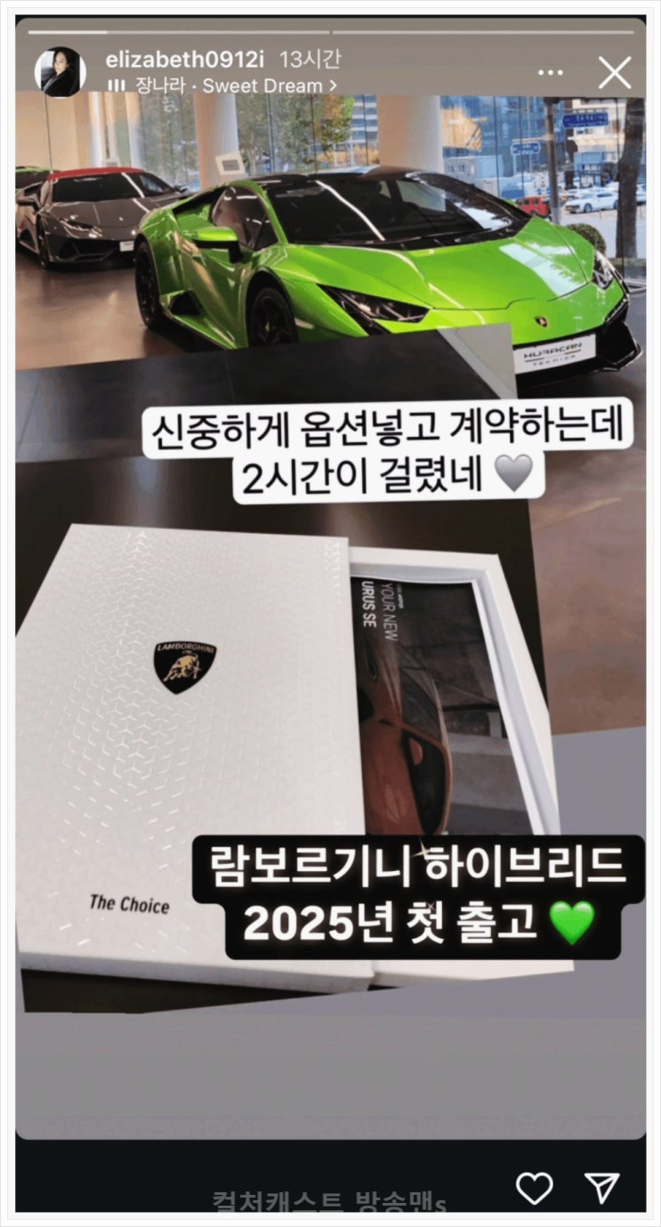  나는솔로 16기 옥순 근황 차 람보르기니 우르스 SE 가격 하입보이 스카웃 포르셰 무엇이든물어보살 팔이피플 슈퍼카 재력 계약