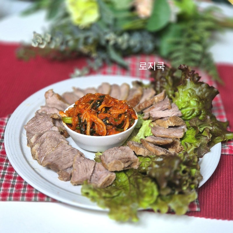 목살 수육 압력솥 무수분 전기밥솥으로 돼지 수육 삶기 맛있게 삶는법 시간