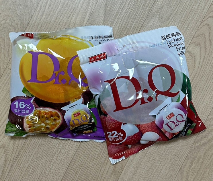  [대만 여행] 대만 까르푸 꾸이린점 Dr.Q 곤약젤리 리치&패션후르츠맛 후기