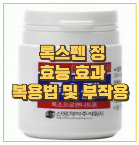  관절염과 통증에 탁월한 록스펜정 효능과 올바른 복용법