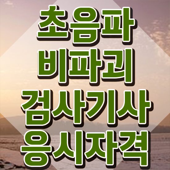  초음파비파괴검사기사 교육 초음파비파괴검사기사 시험응시조건 인강으로 간단하게 준비한 과정