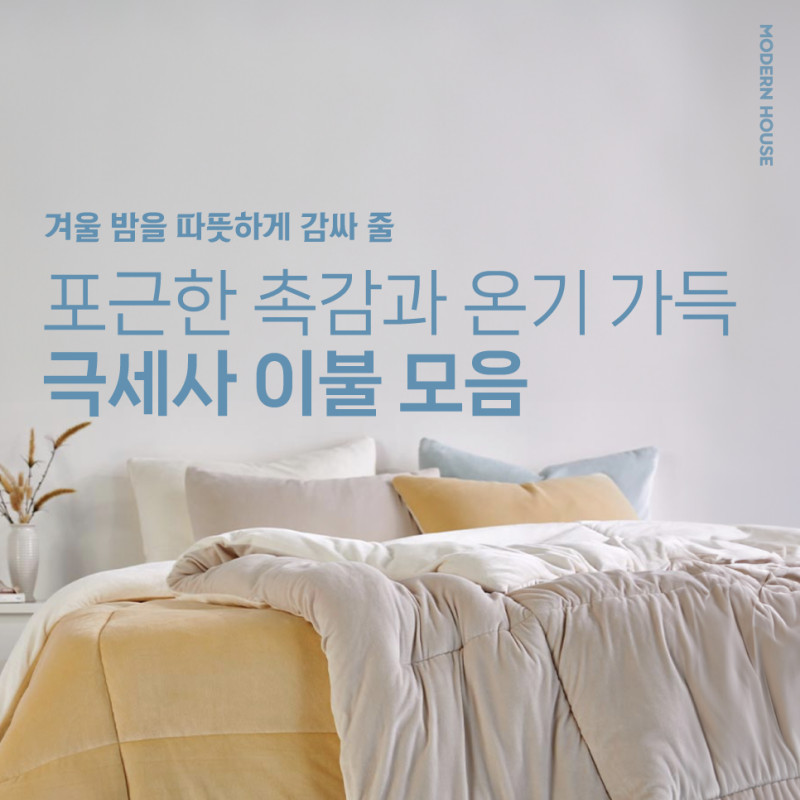 겨울 이불 추천! 겨울 밤을 따뜻하게 감싸 줄 모던하우스 극세사 이불 소개해요