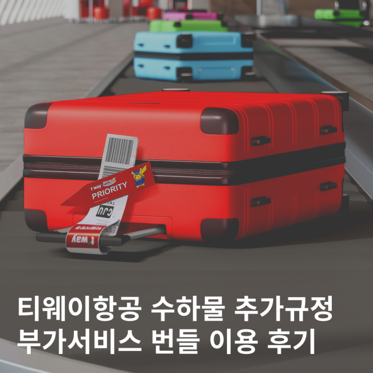  티웨이항공 수화물 추가 합산 가격 규정 기내식 부가서비스 번들
