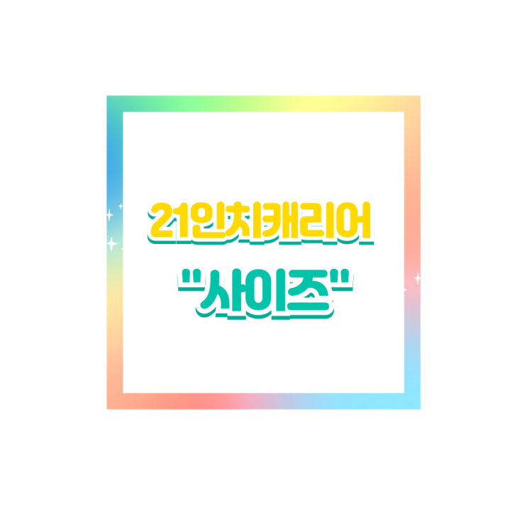  21인치 캐리어 사이즈 정확하게 알려드릴게요.