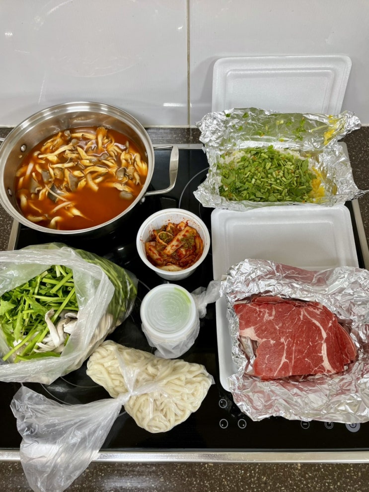 쿠팡이츠 배달 만족도 100% 등촌샤브칼국수 아산 탕정 매곡한들점 / 천안식후감
