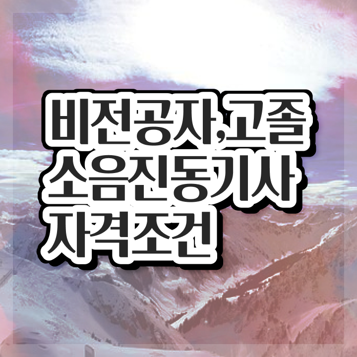 소음진동기사 소음진동기사 응시조건 온라인 과정으로 편하게 완료한 전략