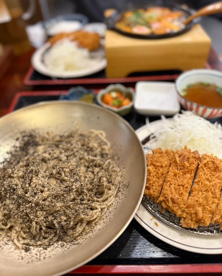  부산 범일동 맛집 들기름 소바와 바삭한 돈까스 가가와