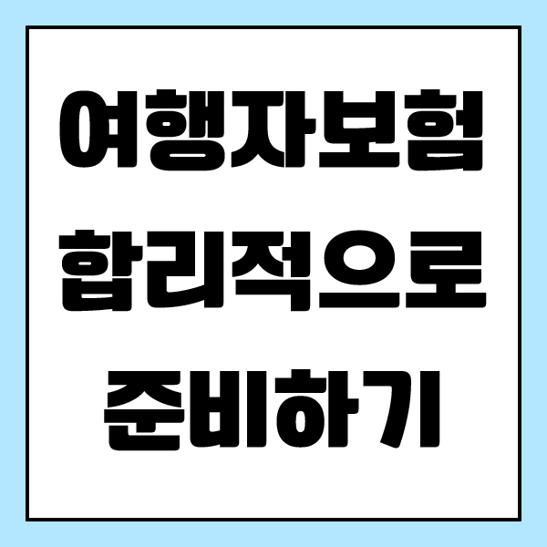 국내 단기여행자보험 내게 맞는 구성 잘 찾아보고 실속있게 가입하세요