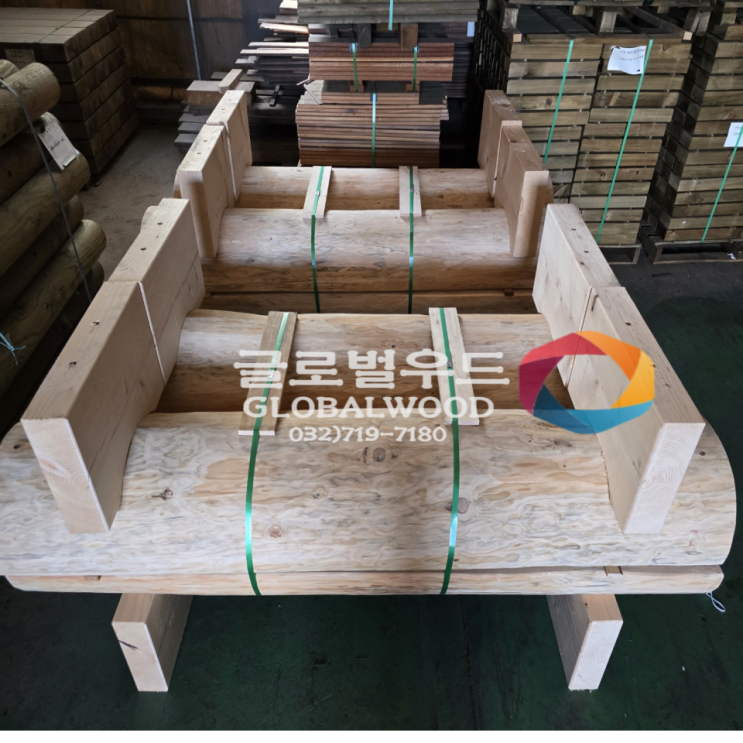  [글로벌우드][제품출고]_통나무 원목 의자