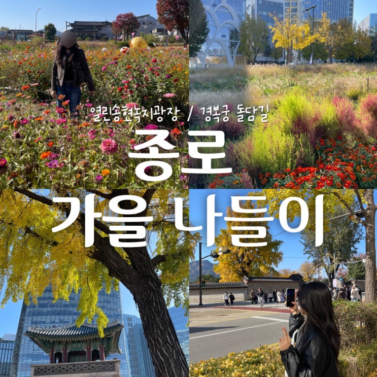  [가을 나들이] 종로 열린송현녹지광장, 경복궁 돌담길