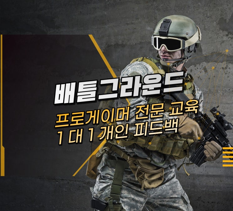  배그 프로게이머  배틀그라운드 1대1피드백 학원