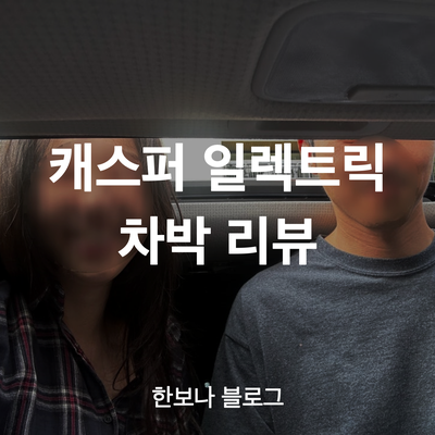  캐스퍼 일렉트릭 차박 (에어매트로 인한 강제 미어캣 행)