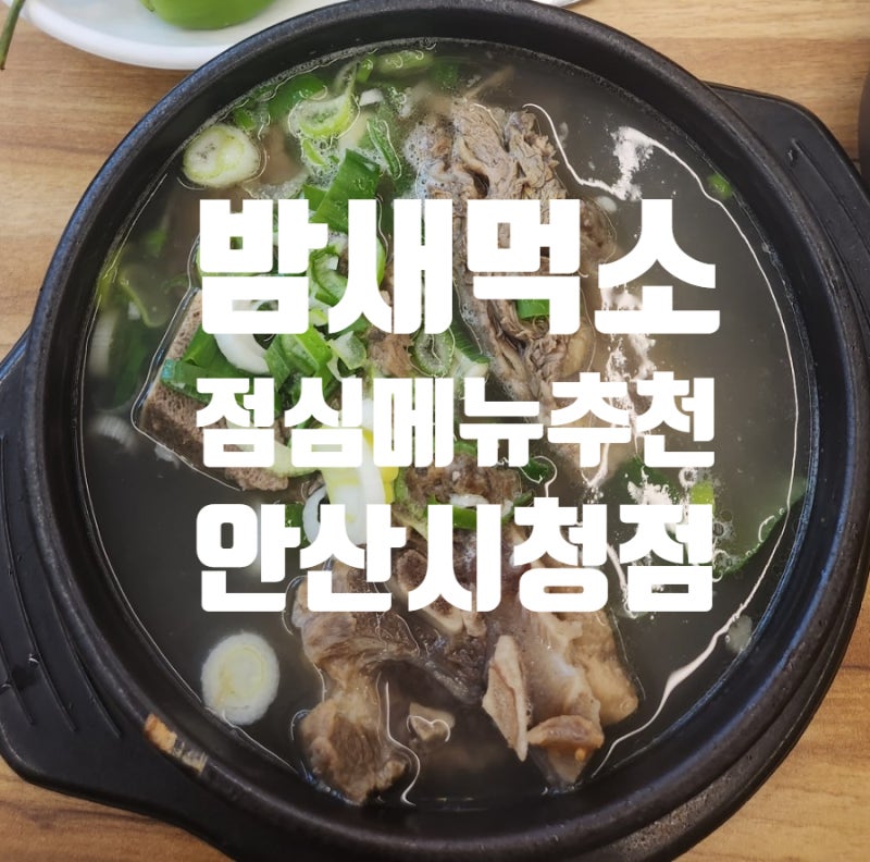 고대안산 근처 푸짐한 갈비탕 맛집, 역시 고기집 갈비탕! | 밤새먹소 안산시청점