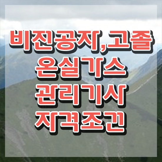  온실가스관리기사 취업 온실가스관리기사 시험응시자격 온라인 수업으로 단기간에 끝낸 팁