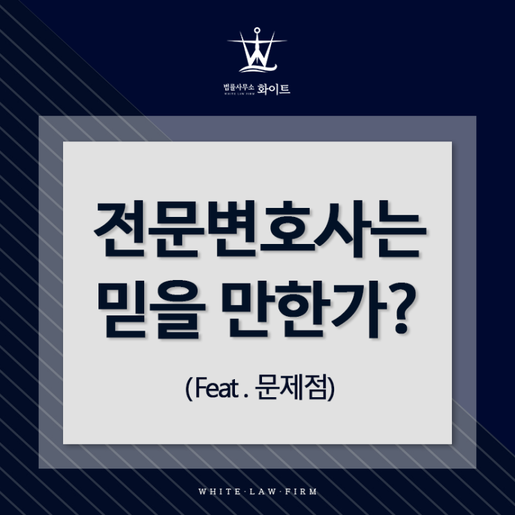  전문변호사는 믿을 만한가?(feat. 문제점)