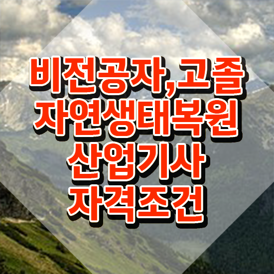  자연생태복원산업기사 응시자격 서류 자연생태복원산업기사 취득자격 온라인으로 간편하게 성공한 비법