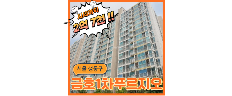  성동구아파트경매 금호1차푸르지오 트리플역세권 법원경매