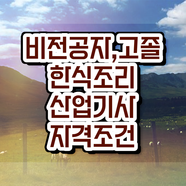  한식조리산업기사 응시자격 서류 한식조리산업기사 취득자격 독학으로 쉽고 빠르게 끝낸 팁