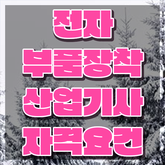  전자부품장착산업기사 시험 준비물 전자부품장착산업기사 응시자격 인강으로 단기간에 완료한 비법