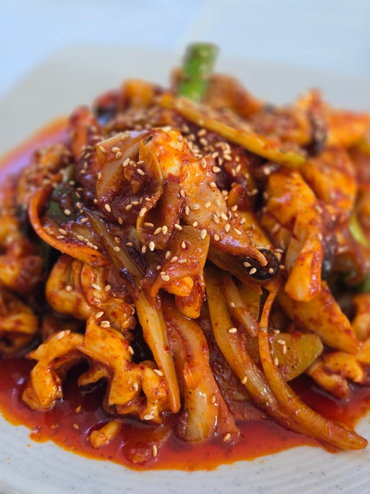  [안면도꽃지수산식당] 태안애견동반식당 갑오징어볶음, 고등어구이