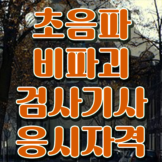  초음파비파괴검사기사 시험응시조건 독학으로 단기간에 끝낸 비법