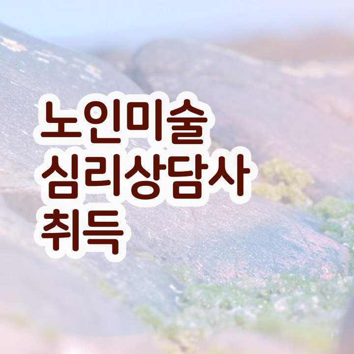  노인미술심리상담사 시험과목 , 노인미술심리상담사 자격증 합격정보 핵심 공개