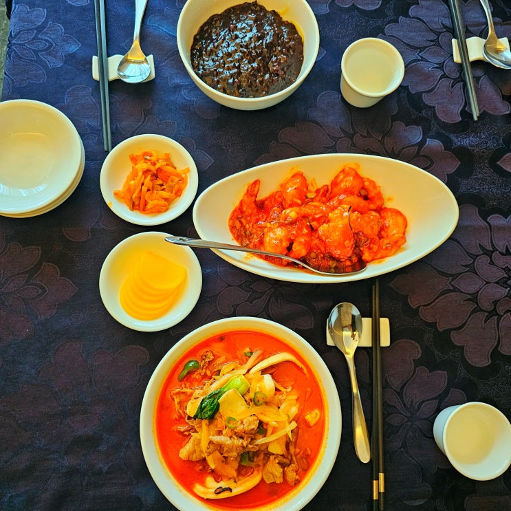  동탄중식당 중식 잘하는 도화 차돌짬뽕 짜장 후기