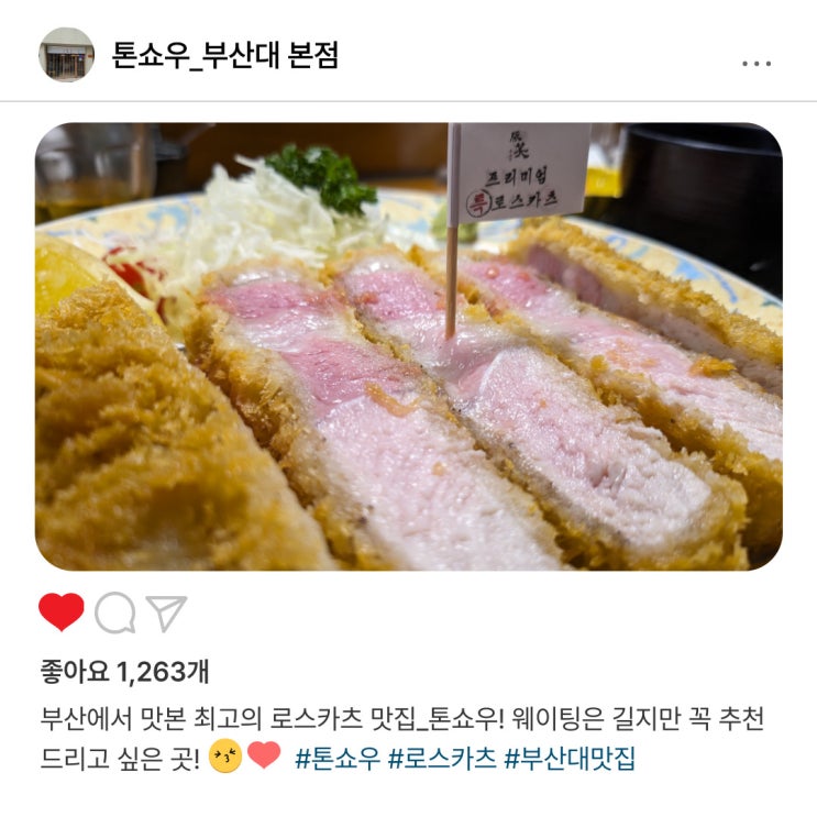   톤쇼우 부산대 본점 인생 특로스카츠 먹고 "우와!" 