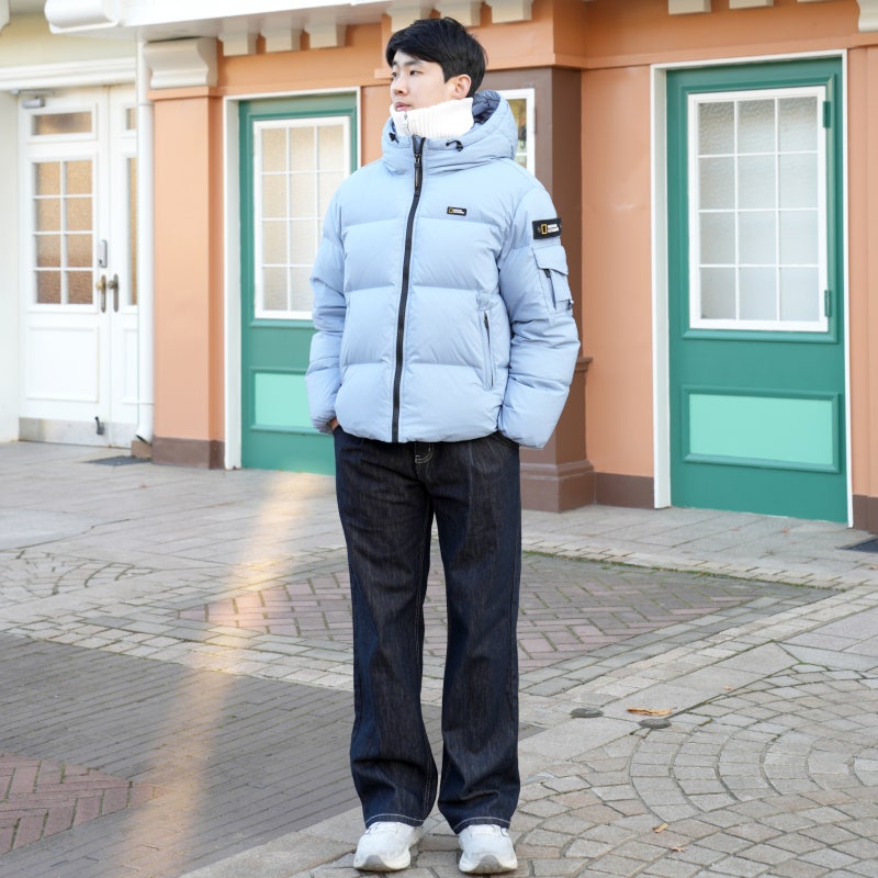 남자 숏패딩 추천 남성 여성(공용) 내셔널지오그래픽 골든몰 허그 구스다운 라이즈 패딩 100 ....