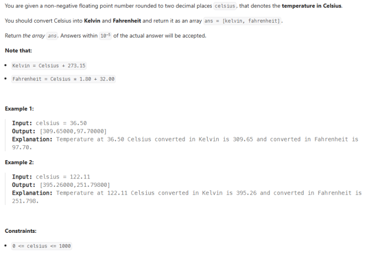  JAVA_LeetCode 2469_Convert the Temperature