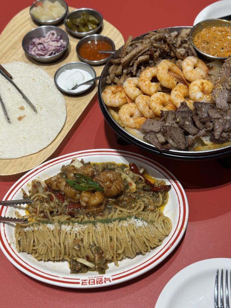  수원 맛집 낙원타코 낙원파히타 & 한우대창 할라피뇨 파스타