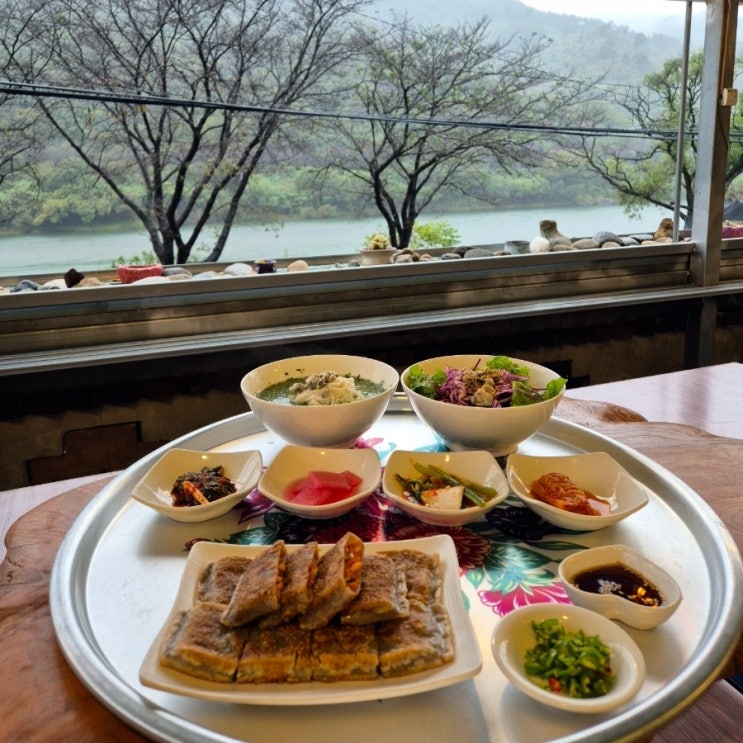  하동 맛집 애견동반 가능 섬진강 뷰 섬진강재첩국수 편하게 식사하고 왔어요