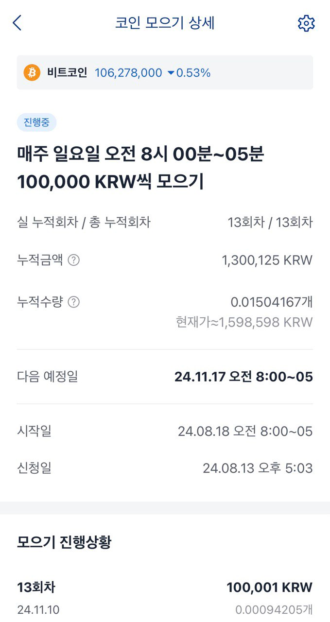 비트코인 적립식 투자 인증(174주차) : 네이버 블로그