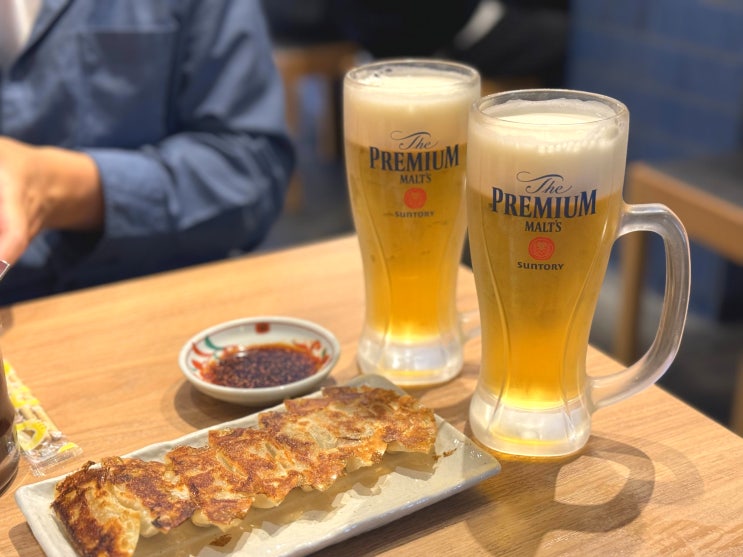  후쿠오카 현지인 맛집 교자 탓짱 나카스가와바타점 해피아워 생맥주 273엔
