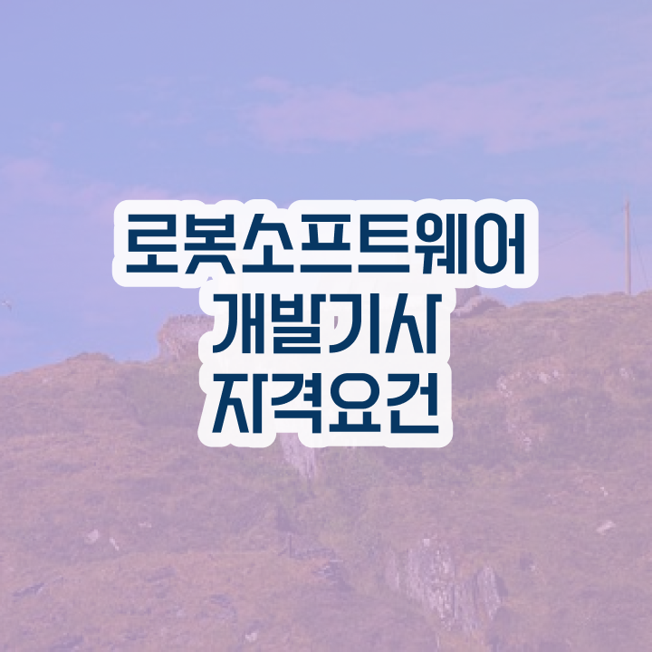  로봇소프트웨어개발기사 시험응시자격 온라인으로 쉽고 빠르게 준비한 과정