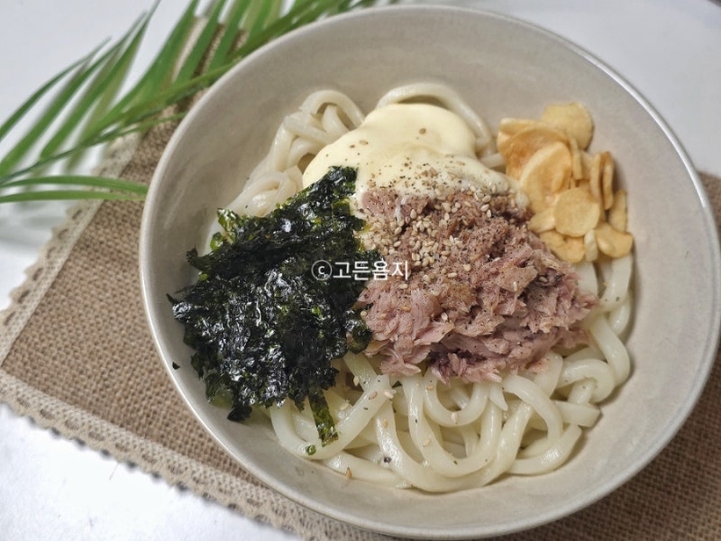 참치마요 우동 참치마요 비빔면 비빔우동 만들기