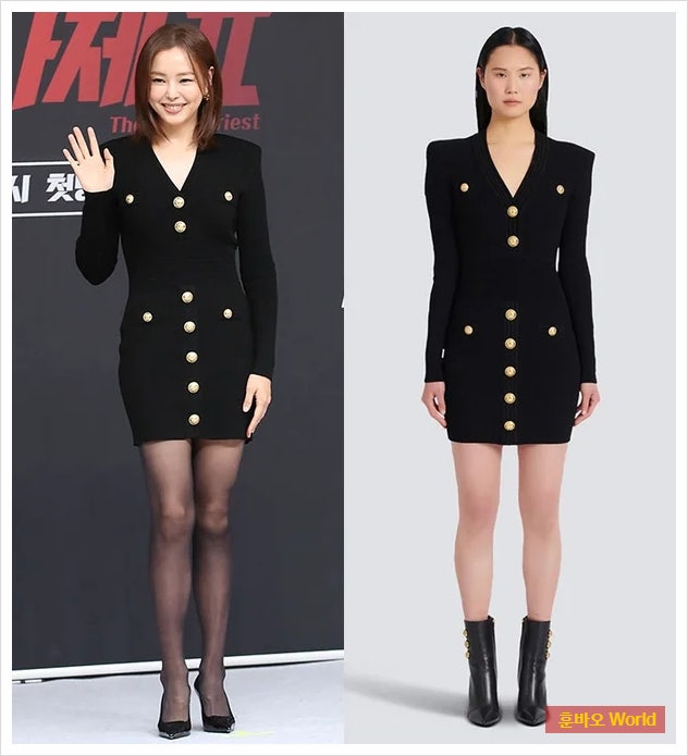 이하늬, 320만 원대 발망 미니드레스 완벽 소화! 세련된 올블랙룩의 정석