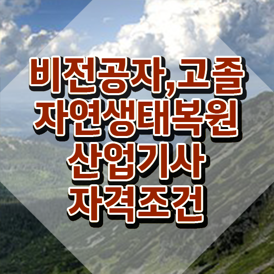  자연생태복원산업기사 학점은행제 자연생태복원산업기사 시험응시조건 온라인 과정으로 빠르게 준비한 전략